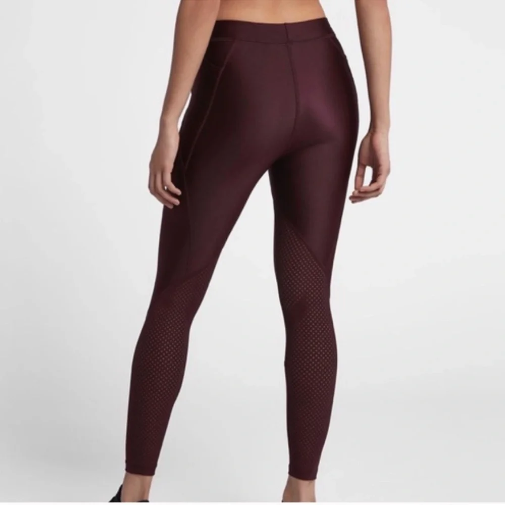 Nike burgundy high-waisted leggings #fitness - Picture 4 of 10